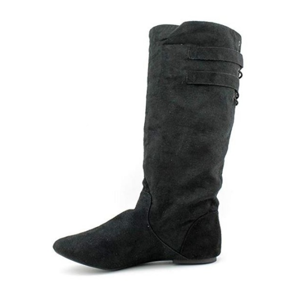 Material Girl Bonita Knee-High Boots Black-NEW - Picture 4 of 5